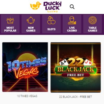 DuckyLuck Casino Games Variety